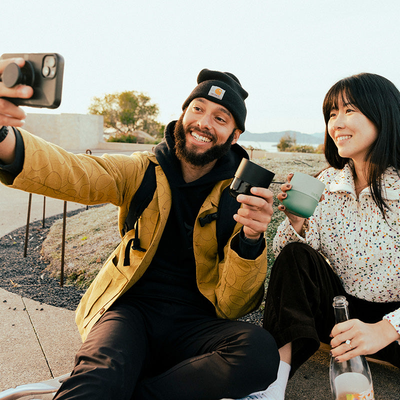 8oz-rise-lowball-tumbler-r7 8oz_rise_lowball_black_iceberg_couple_selfie_city_square.jpg